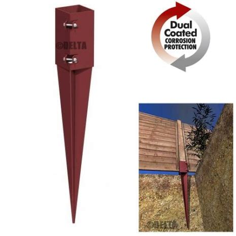 metal spike fence for house|fence post ground spikes 75mm.